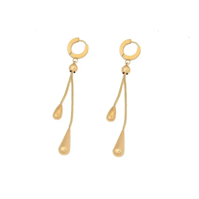 Collana e orecchini regolabili con goccia