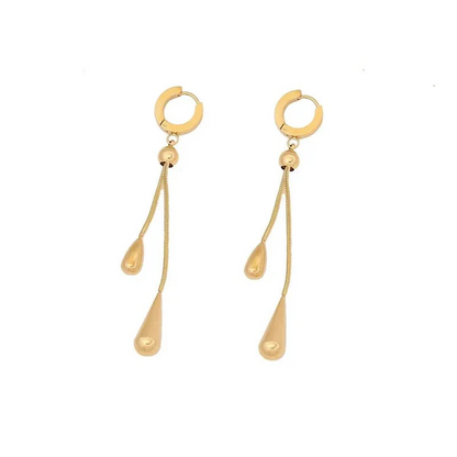 Collana e orecchini regolabili con goccia