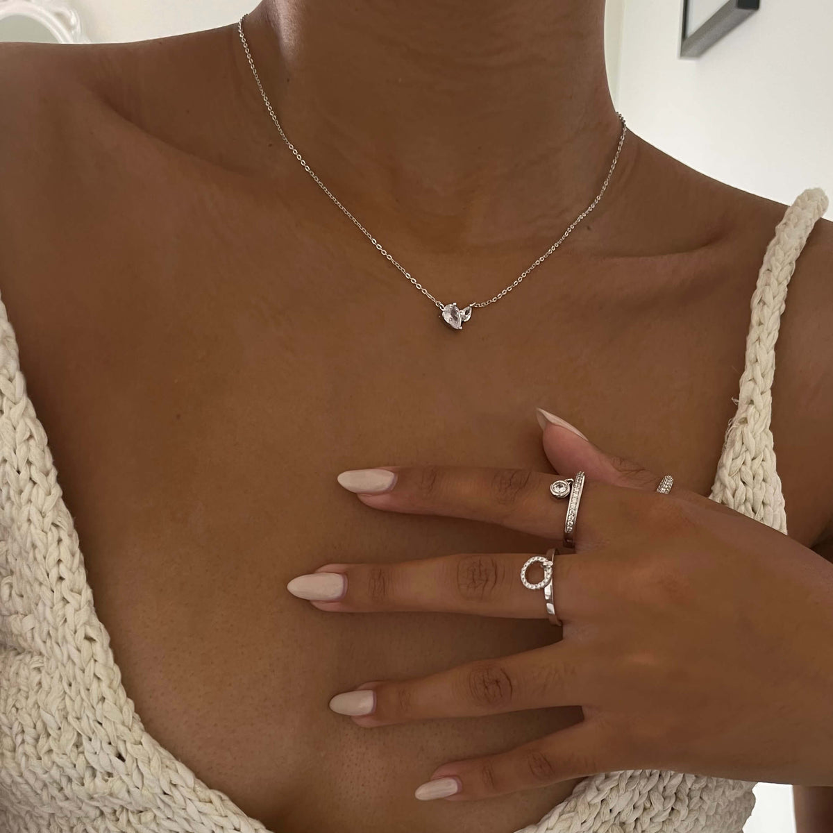 Double Pear Drop Necklace
