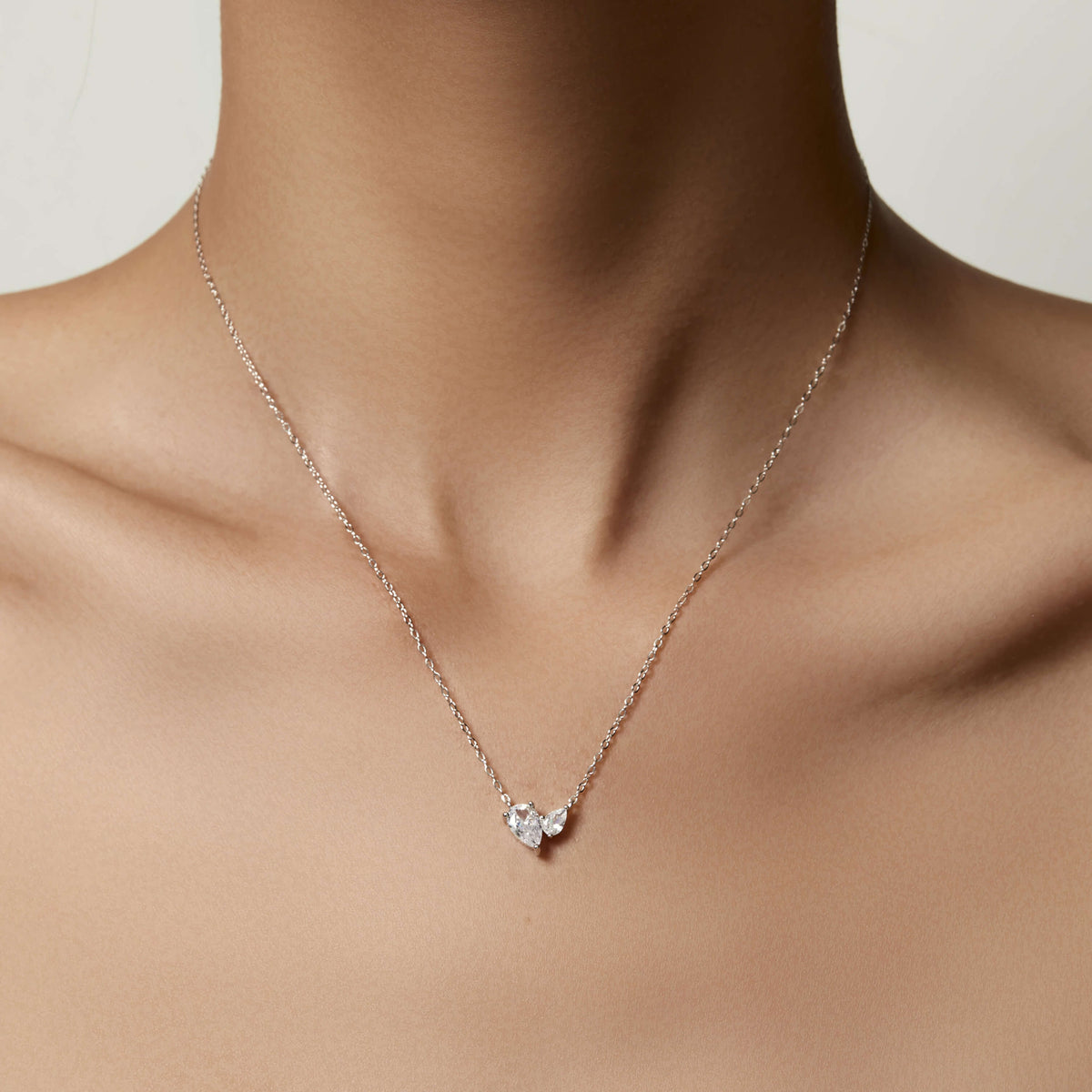 Double Pear Drop Necklace