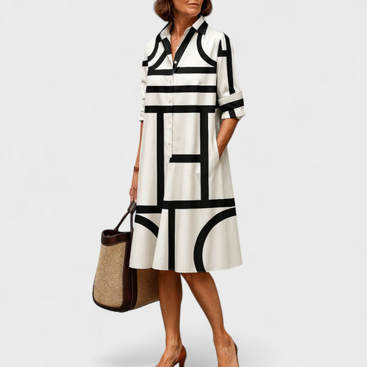 Brigitte - Abito midi di lusso per un'eleganza senza sforzo