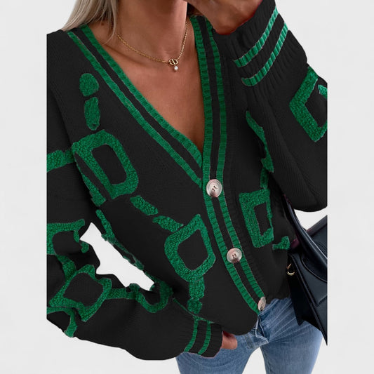 Bombay - Cardigan a blocco di colore