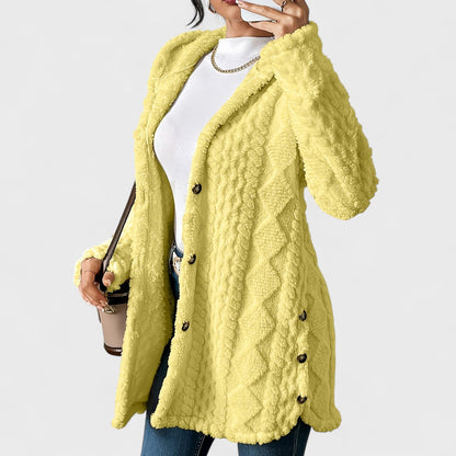 Katerina - Cardigan Cappotto Cappuccio Caldo 