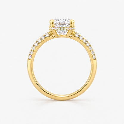 Radiant Pavé Solitaire ring