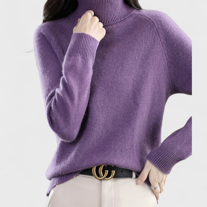 Sapphire - Maglione a collo alto solido