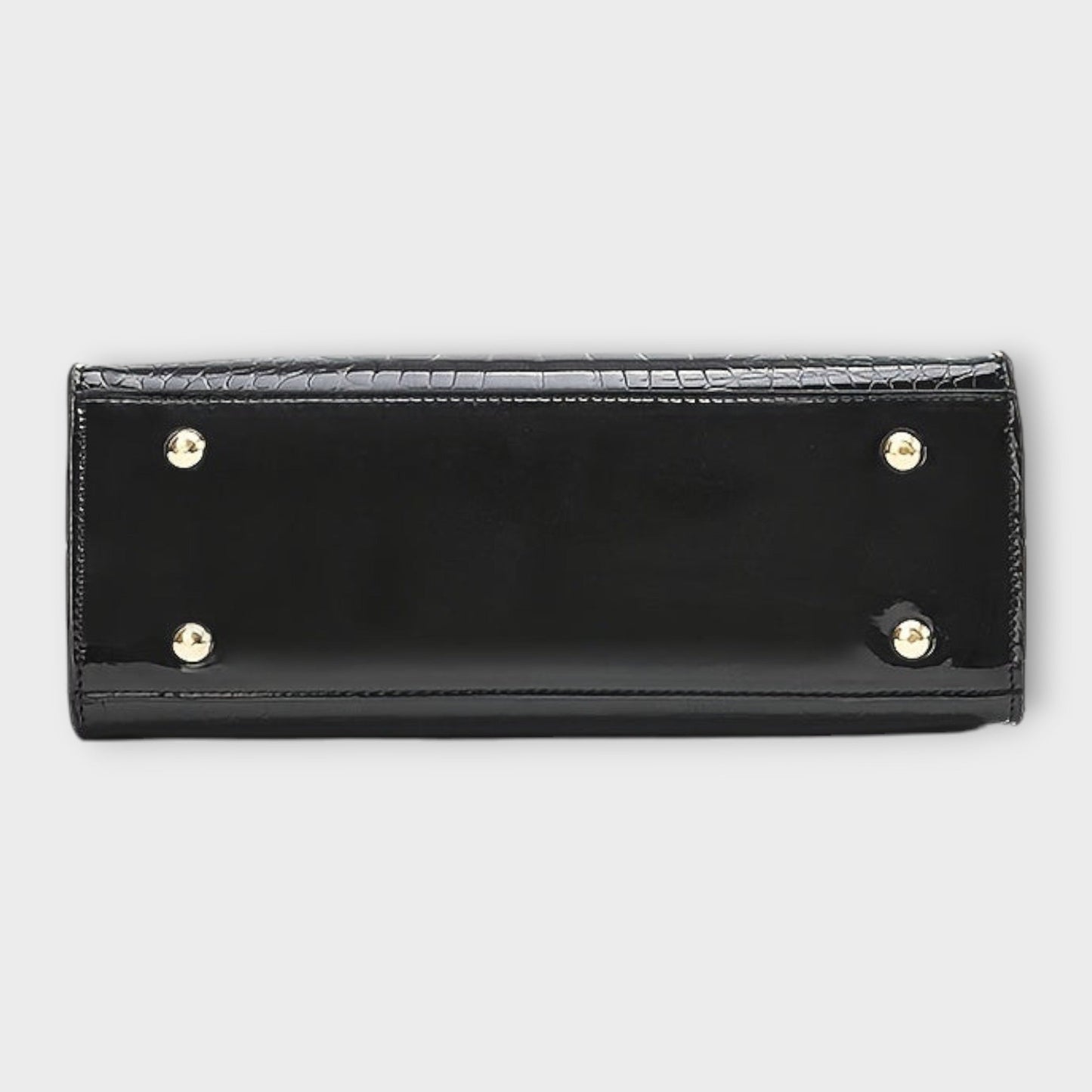 Gianna Boutique - Borsa a Mano con Motivo Coccodrillo Lucido