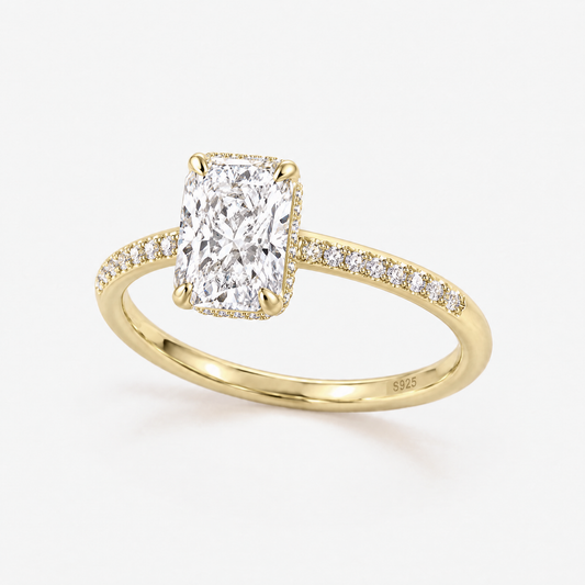 Radiant Pavé Solitaire ring