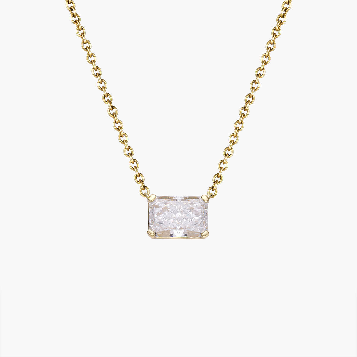 East-West Radiant Pendant Necklace