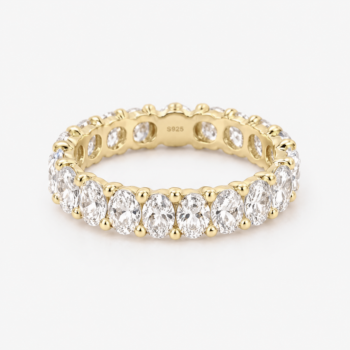 Oval Eternity Band Ring in gold