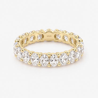 Oval Eternity Band Ring in gold