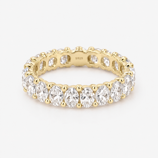 Oval Eternity Band Ring in gold