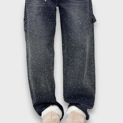 Nolene – Jeans con finitura scintillante e carattere urbano