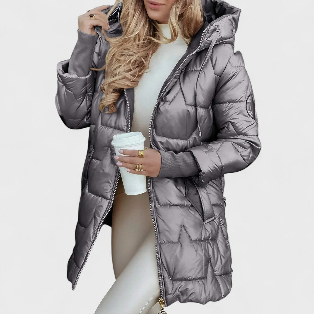 Nolwen - Cappotto invernale elegante con cappuccio
