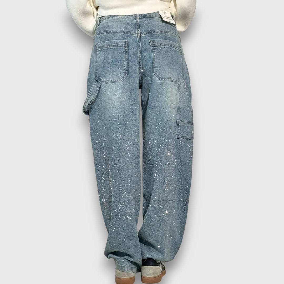 Nolene – Jeans con finitura scintillante e carattere urbano