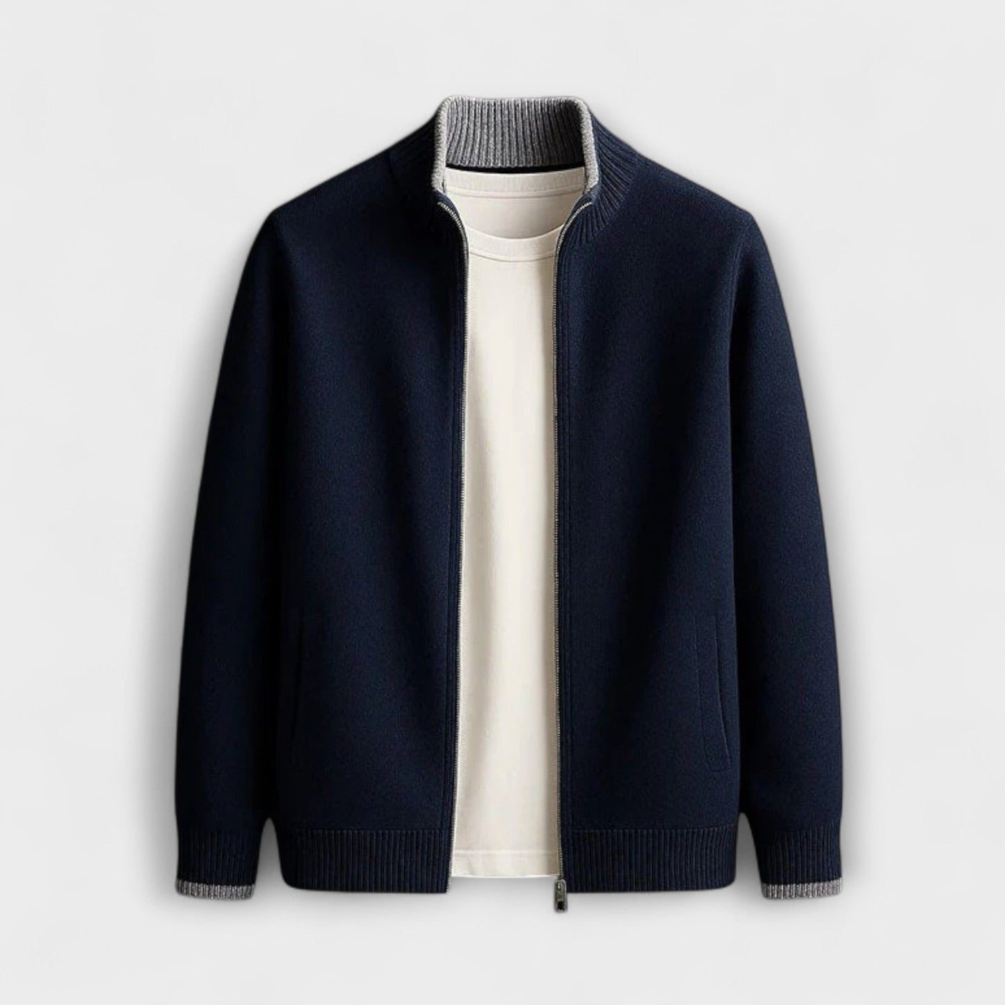 Giacca in maglia con zip