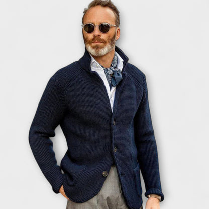 Cardigan Uomo Stile Retro Militare