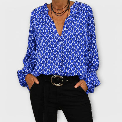 Zara - Blusa alla moda con scollo a V e maniche lunghe