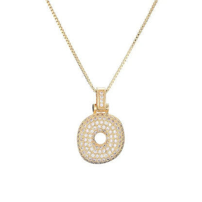 Collana con iniziale Diamond Bubble