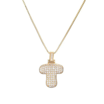 Collana con iniziale Diamond Bubble