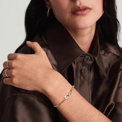 Bracciale a cerchio con maglie regolabili