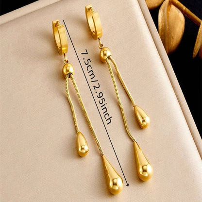 Set di 3 collane e orecchini pendenti geometrici