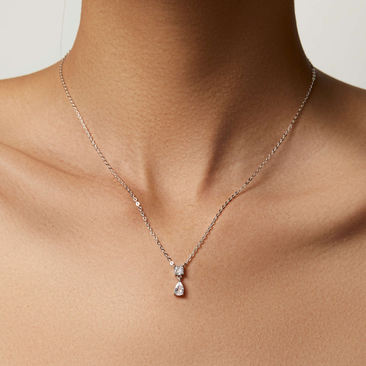 Round & Pear Drop Necklace
