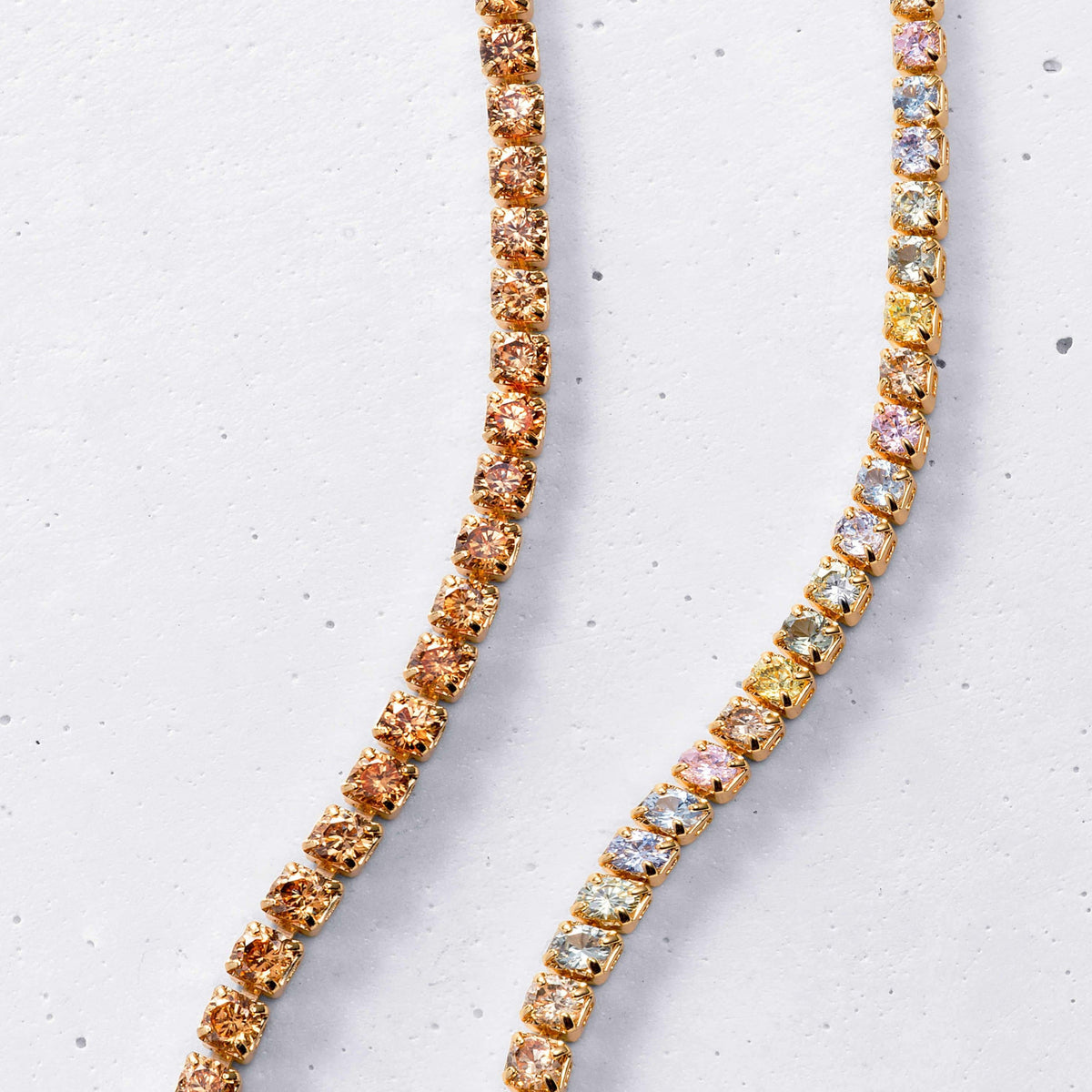 Pastel Crystal Line Choker (2 mm)