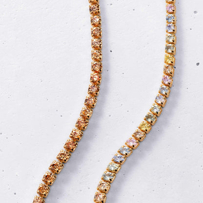 Pastel Crystal Line Choker (2 mm)