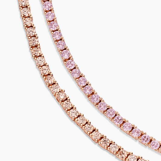 Coloured Tennis Necklace (2.5 mm)