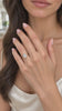 Classic Oval Solitaire Ring worn on the hand