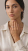 Radiant-Cut Solitaire Ring styled on the hand
