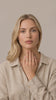 Oval Eternity Band Ring styled on the hand
