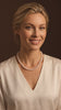 Model wearing the Round Pearl Necklace